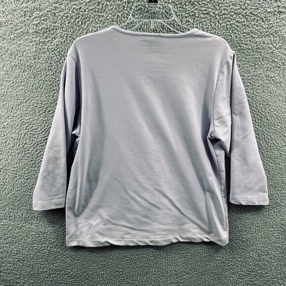 Cotton Couture Womens Top Extra Large Lavender Pullover 3/4 Sleeve Shirt Stretch - Picture 2 of 7